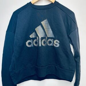 ADIDAS WOMEN’S ID GLAM BLACK SWEATSHIRT | Size S (oversized fit)